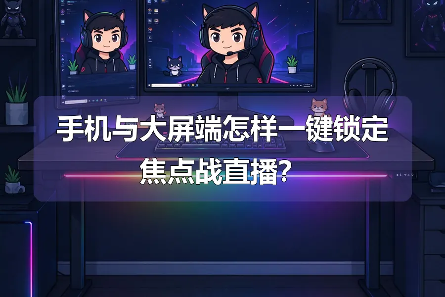 手机与大屏端怎样一键锁定焦点战直播？
